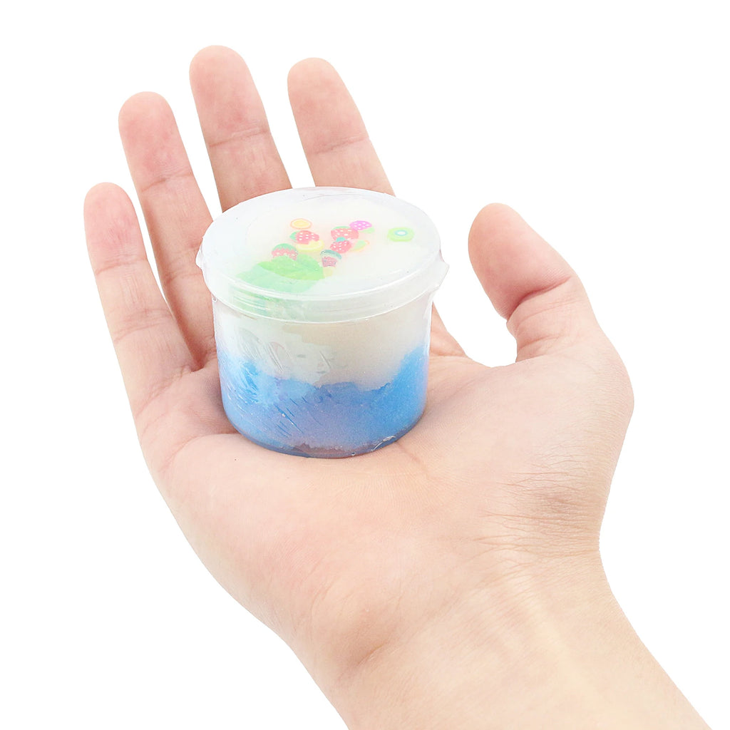 Cloud Slime Kit, 70ml/box with Green leaves and Cherry, DIY Slime Supplies, Stress Relief Toy for Party Favor, Gift and Birthday