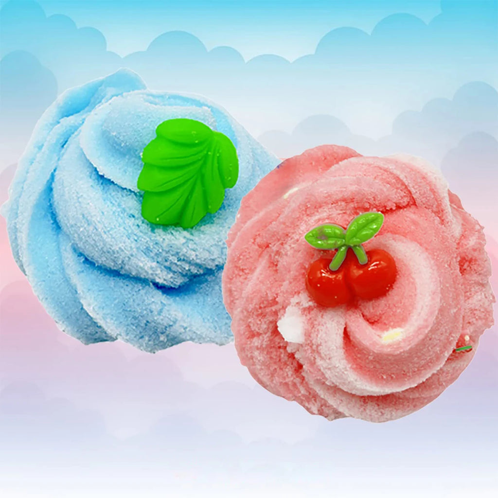 Cloud Slime Kit, 70ml/box with Green leaves and Cherry, DIY Slime Supplies, Stress Relief Toy for Party Favor, Gift and Birthday