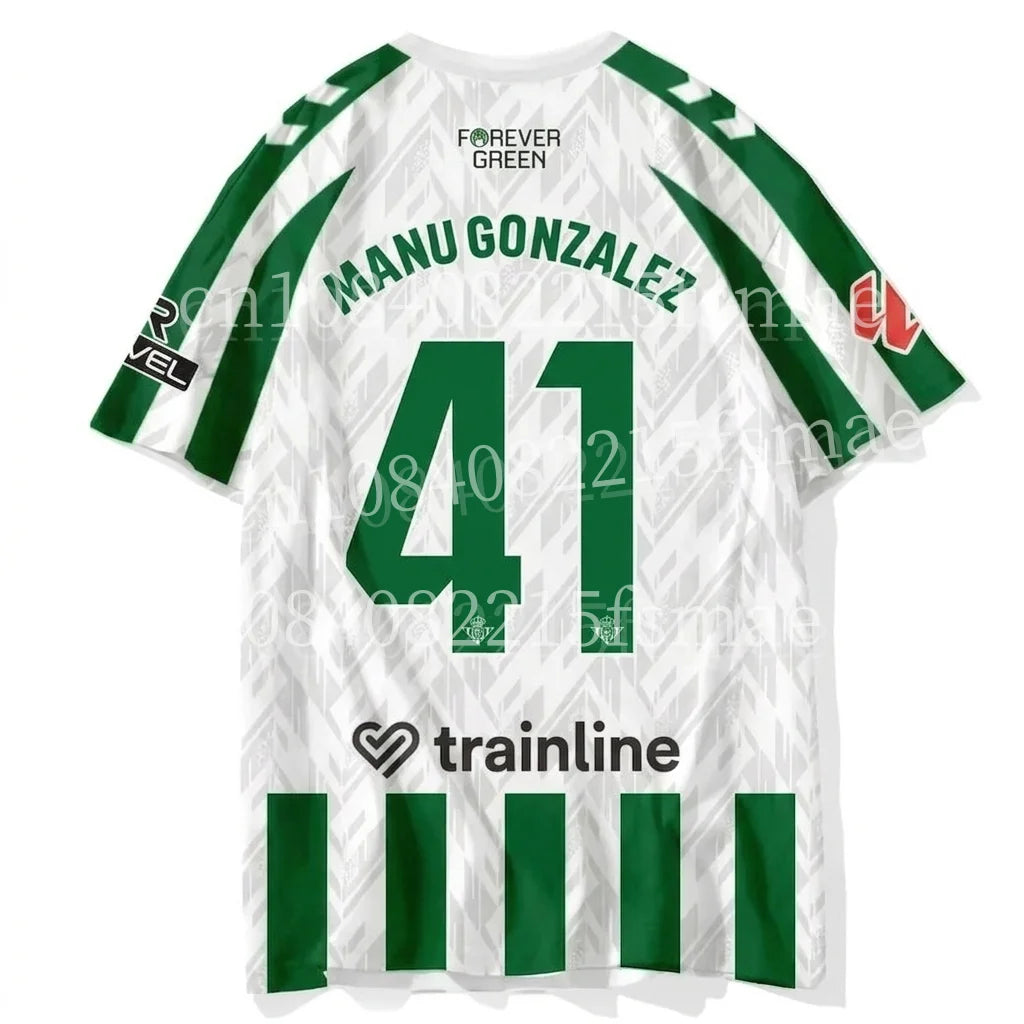2026 Men Green White Striped Soccer Jersey Short Sleeve Quick Dry Football Shirt Breathable Sports T-shirt Team Training Uniform