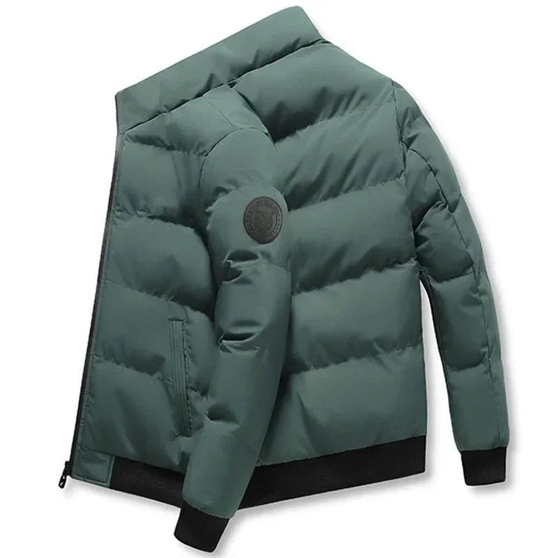 Men's cotton warm jacket - 2025 winter fashion trend - Short warm men's jacket - Thick and casual warm jacket - Men's trench coa