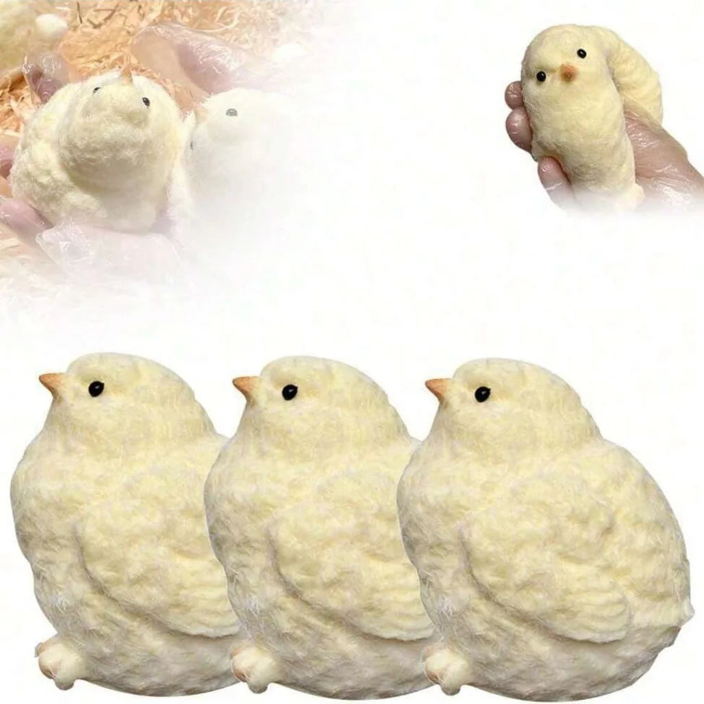 Chick Squishy Toy, Office Funny Stress Relief Fidget Toy, Slow Rising Sensory Popping Game for Adults Kids
