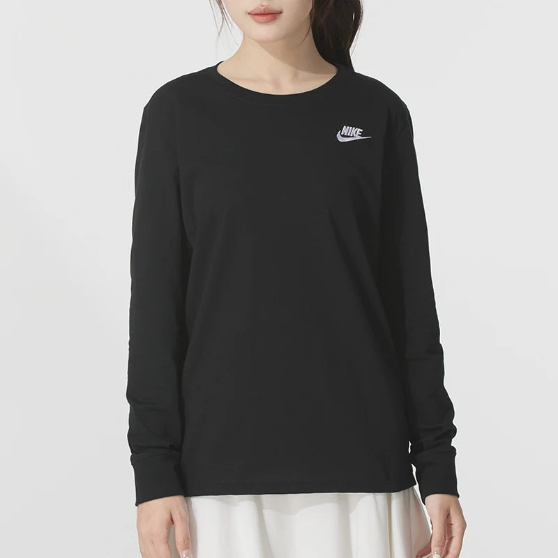 Nike T-Shirt Women's Fashionable Simple Top Comfortable Breathable Round Neck Sports Long-Sleeved T-Shirt Hf0781-010
