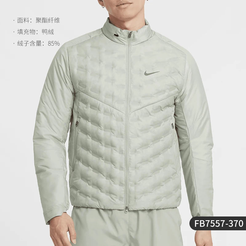 Nike/Nike Genuine Autumn and Winter New Men's Spliced Warm Running Sports down Jacket Fb7557-370