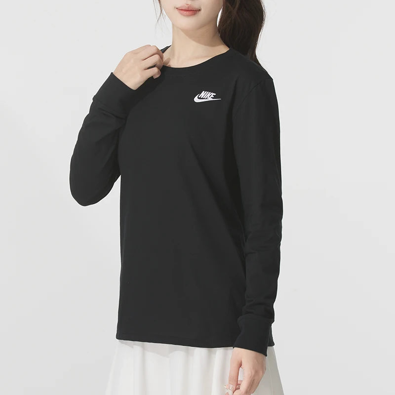 Nike T-Shirt Women's Fashionable Simple Top Comfortable Breathable Round Neck Sports Long-Sleeved T-Shirt Hf0781-010