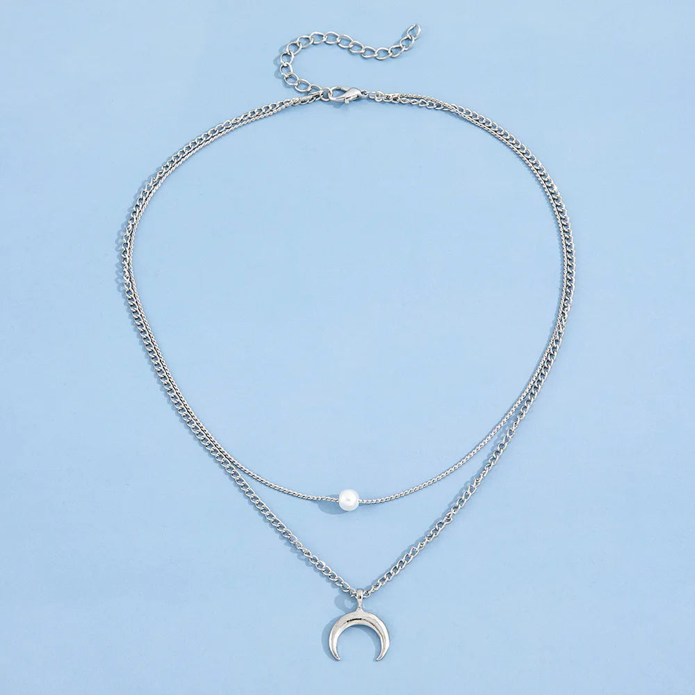 Minimalist Pearl Heart Butterfly Pendnat Clavicle Chain Women Temperament Elegant Jewelry Gifts For Her