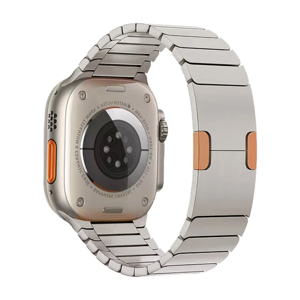 Titanium Color Link Bracelet for Apple Watch Ultra 2 49mm Series 9 8 7 Se 6 5 4 3 2 45mm 44mm 42mm Correa Watch Strap Band Belt