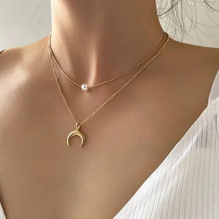 Minimalist Pearl Heart Butterfly Pendnat Clavicle Chain Women Temperament Elegant Jewelry Gifts For Her