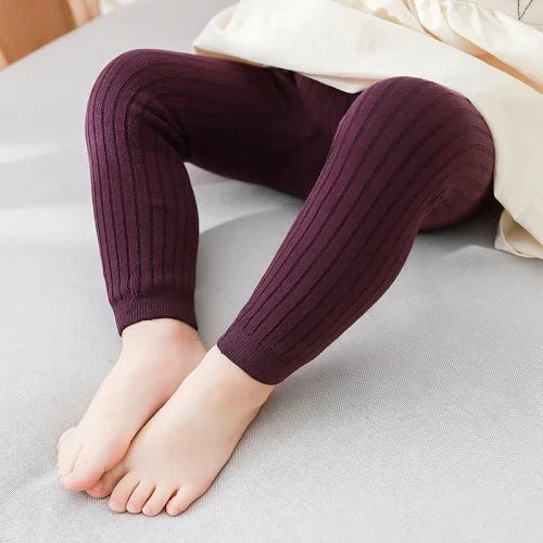 Kids Girl Knitted Pants Solid Leggings For Girls Tights Casual Children's Trousers Pantyhose For Girls Autumn Spring New