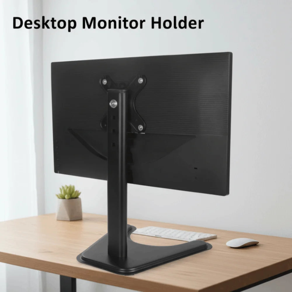 Adjustable Desktop Monitor Holder 14-32 Inches Portable Computer Monitor Stand Large Base Increase Height