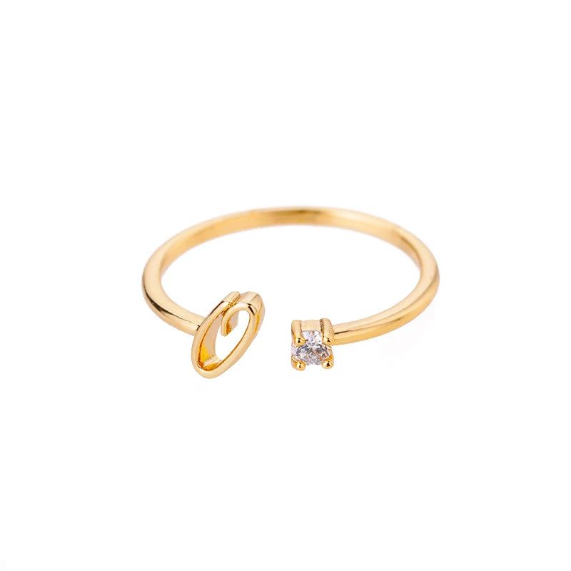A-Z Initial Rings for Women Open Adjustable Stainless Steel Wedding Ring 2025 Trend Gold Color Couple Jewelry Accessories Gift