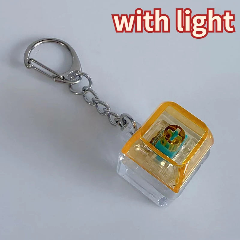 4/9 Keys Mechanical Keyboard Axis Tester LED Keyboard Key Toy Stress Relief DIY Button Keycap Fidget Keychain Toys Gift