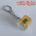 4/9 Keys Mechanical Keyboard Axis Tester LED Keyboard Key Toy Stress Relief DIY Button Keycap Fidget Keychain Toys Gift