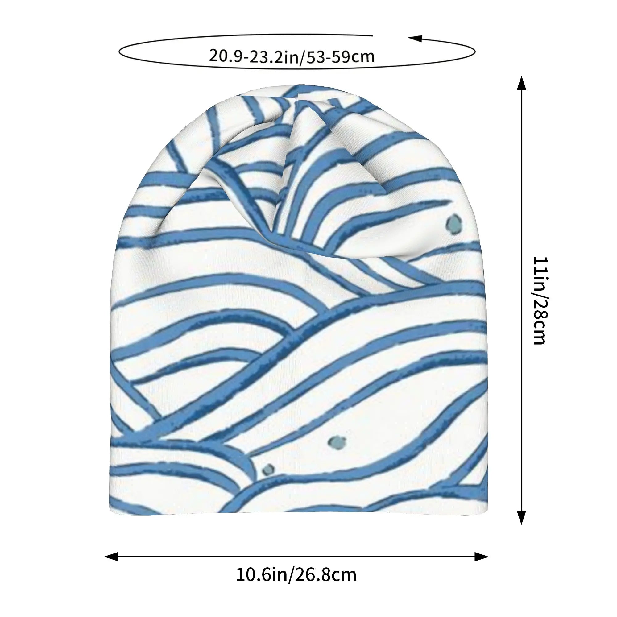 Blue (12) Outdoor Caps For Men Women Sea Wave Ski Caps Soft Bonnet Hats Skullies & Beanies Hat