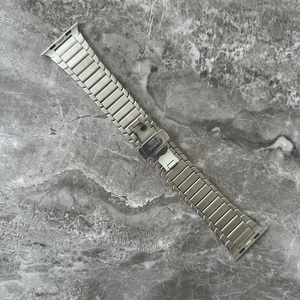 Titanium Color Link Bracelet for Apple Watch Ultra 2 49mm Series 9 8 7 Se 6 5 4 3 2 45mm 44mm 42mm Correa Watch Strap Band Belt
