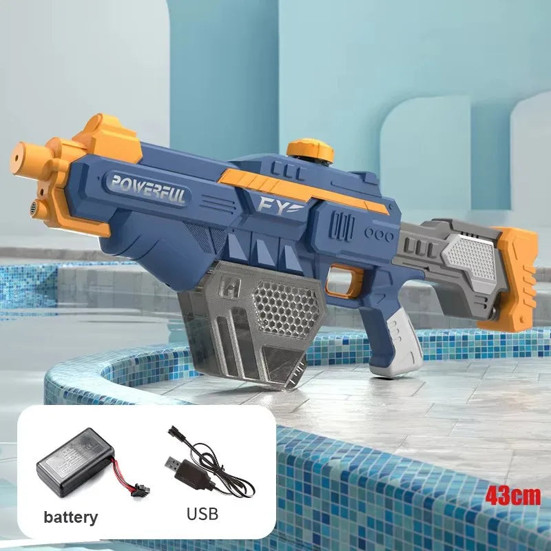2025 Summer Electric Water Gun Children Toy Fully Automatic Continuous Shooting Water Gun with Sound Effects Luminous Efficacy