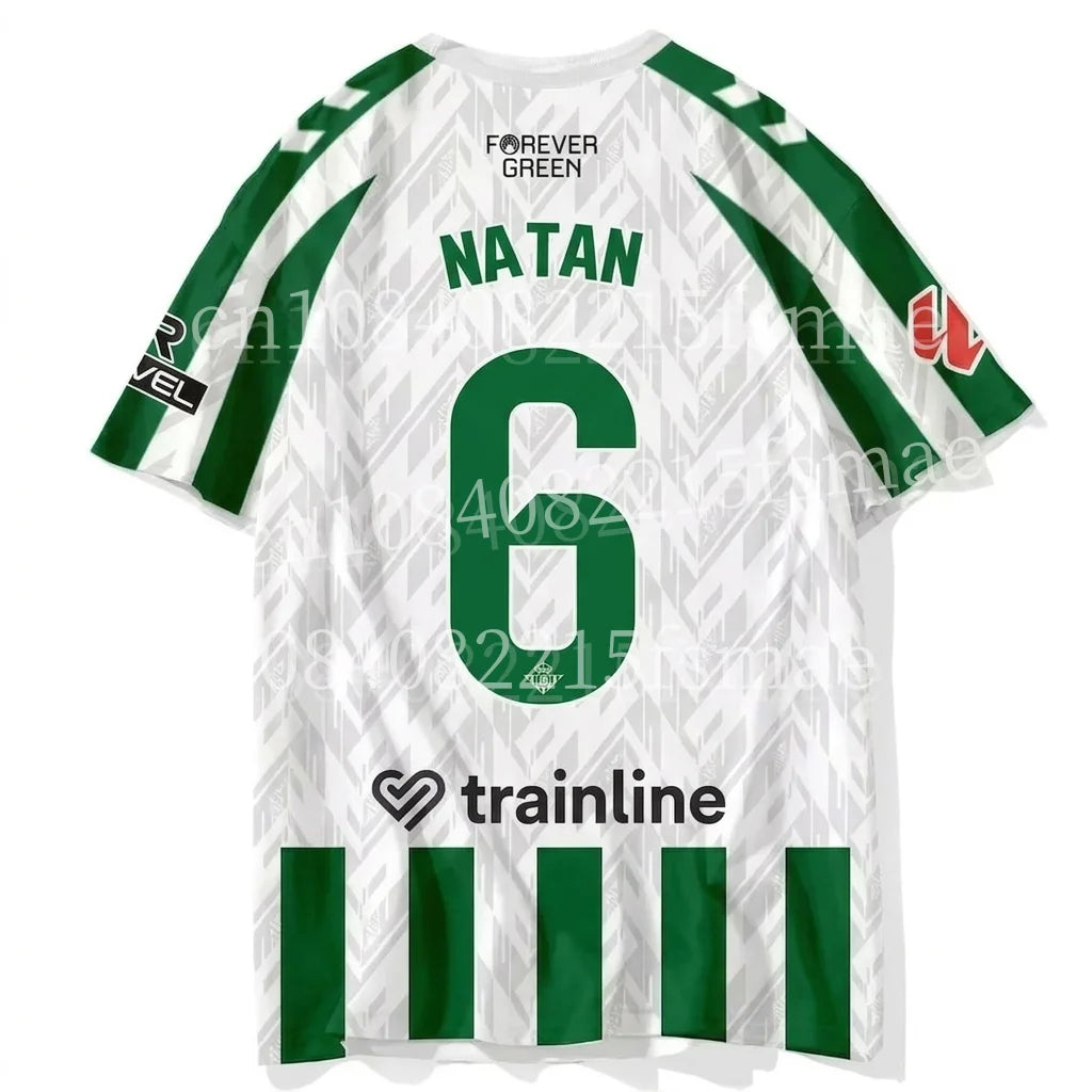 2026 Men Green White Striped Soccer Jersey Short Sleeve Quick Dry Football Shirt Breathable Sports T-shirt Team Training Uniform
