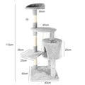 Cat Tree House Cat Climbing Frame Cat Tower Cat Condo with Scratching Post Perches Caves Pet Supplies