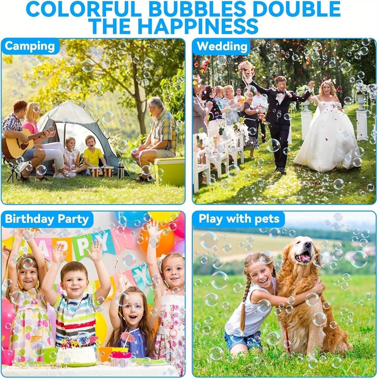Bubble Gun, Automatic Bubble Machine Children No-spill bubble toy Portable Park Bubble Blower for Kids （without bubble solution）