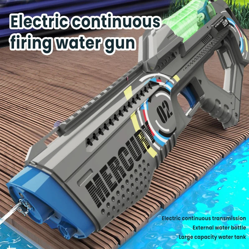 2025 Summer Electric Water Gun Children Toy Fully Automatic Continuous Shooting Water Gun with Sound Effects Luminous Efficacy