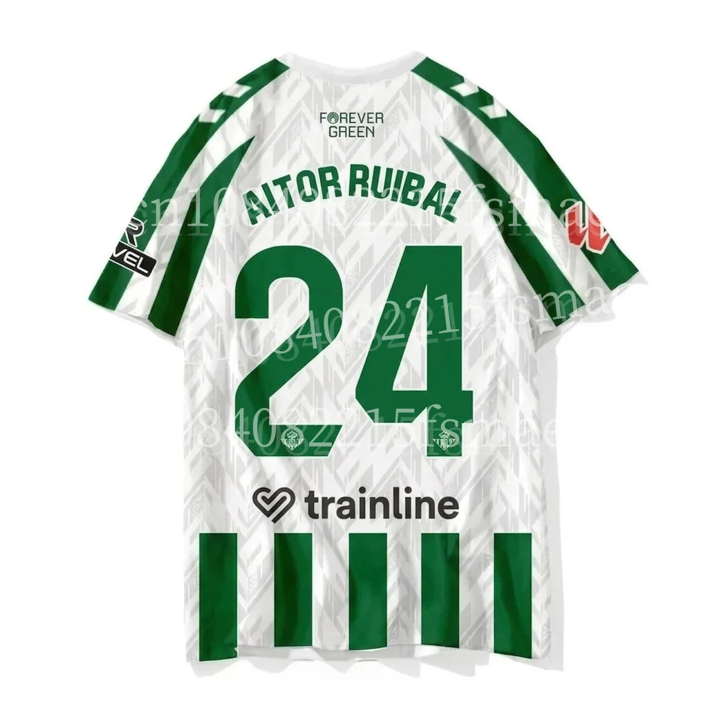 2026 Men Green White Striped Soccer Jersey Short Sleeve Quick Dry Football Shirt Breathable Sports T-shirt Team Training Uniform