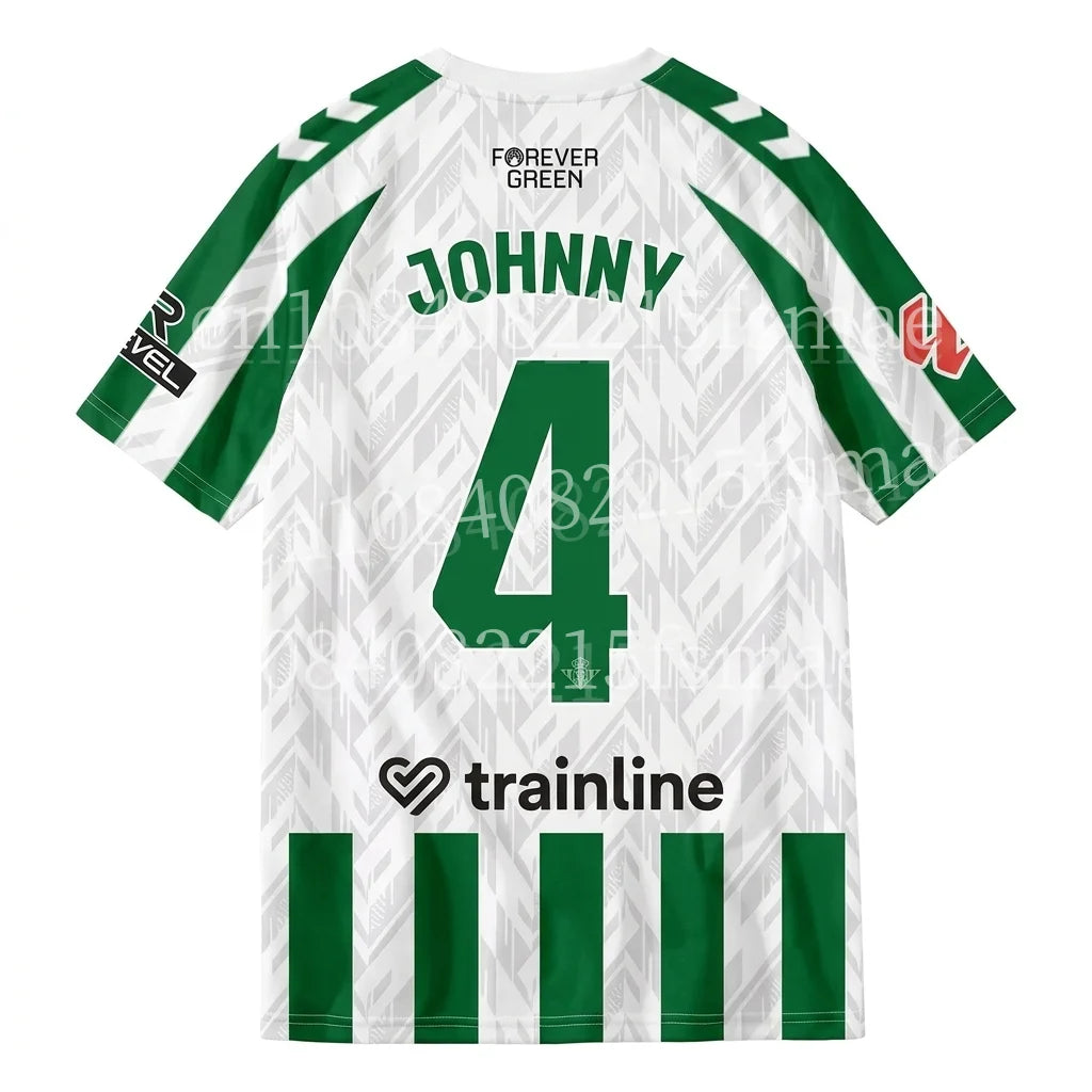 2026 Men Green White Striped Soccer Jersey Short Sleeve Quick Dry Football Shirt Breathable Sports T-shirt Team Training Uniform