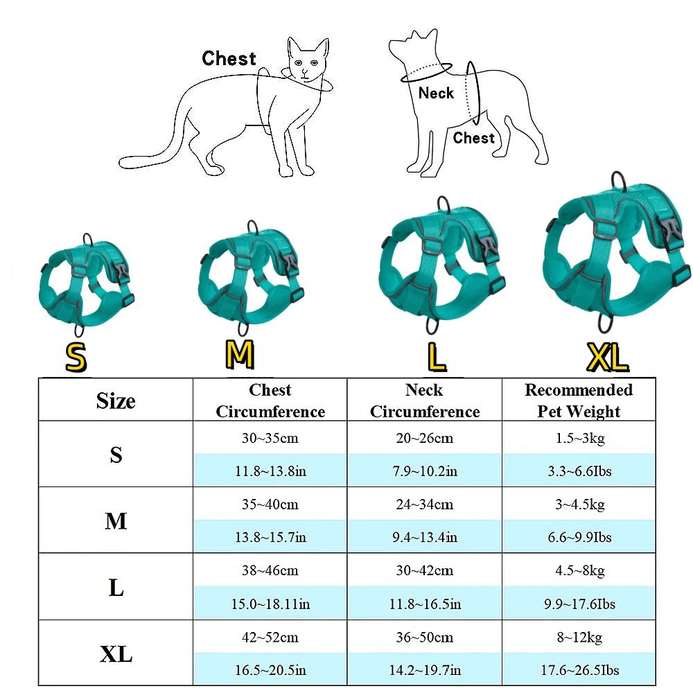 HARNAIS POUR CHIEN (PLUSIEURS COULEURS DISPONIBLES )