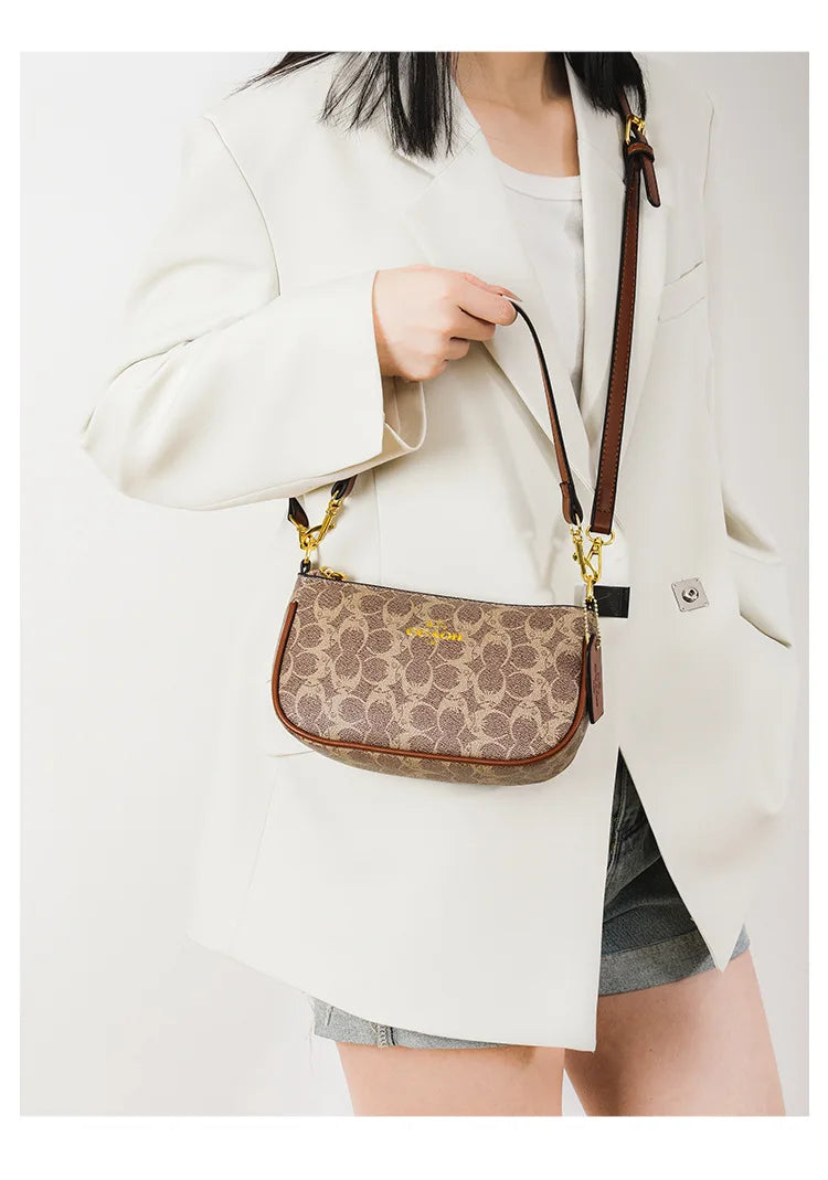 Sac le plus vendu rétro avec logo GGAQN de style classique, sac à bandoulière polyvalent et élégant. Taille : 22*7*1