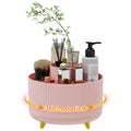 360° Rotating Makeup Organizer - 1pc Plastic Cosmetic Storage with 5 Compartments - Multi-Functional Holder for Brushes