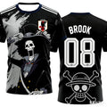 2026 Summer Japan One Piece Luffy Football Jersey Men T-shirt Football Special Jersey Adult Men's Quick-Drying T-shirt