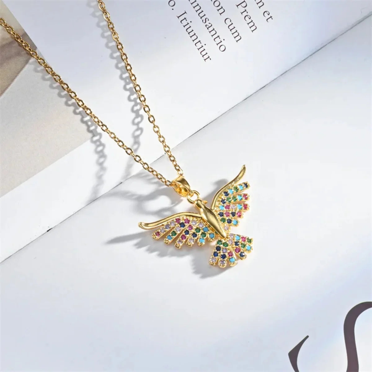 DIEYURO 316L Stainless Steel Phoenix Eagles Pendant Necklace For Women Girl 2023 New Trend Choker Neck Chain Jewelry Gift Party