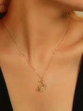Fashion Exquisite Love Women's Necklace, imple Style Alloy Love Clavicle Pendant, Suitable For Temperament Women Jewelry Gifts