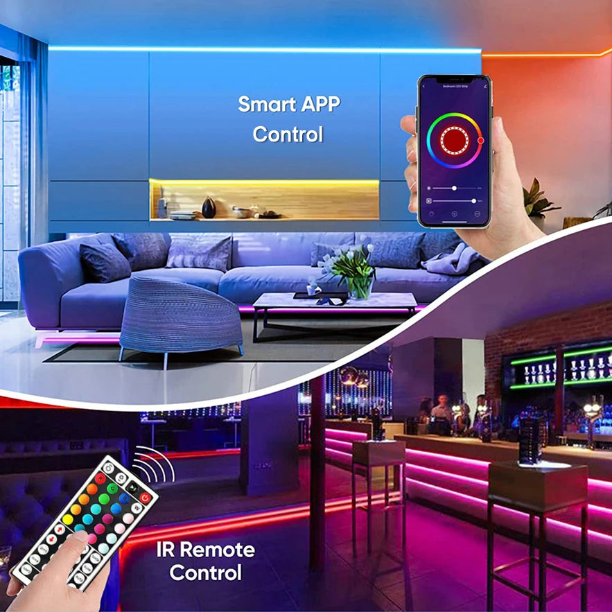 5V USB RGB Neon LED Strip Light 1M 2M 3M 4M 5M Waterproof LED Neon Strip With App and 44key Remote Control For Home Decor Lights