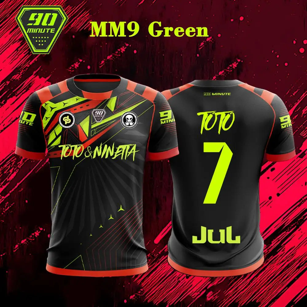 Maillot JUL Toto Ninetta Printed Jersey Men's and Women's Breathable Football T-Shirt Adult Children's Short-Sleeved T-Shirt