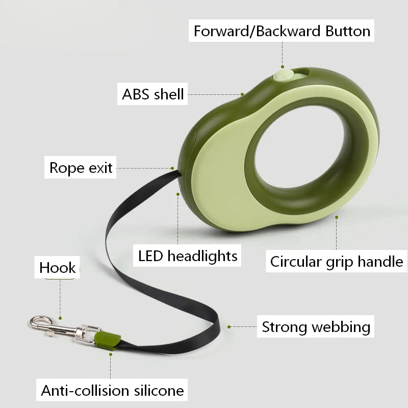 LAISSE POUR CHIEN RETRACTABLE VERT