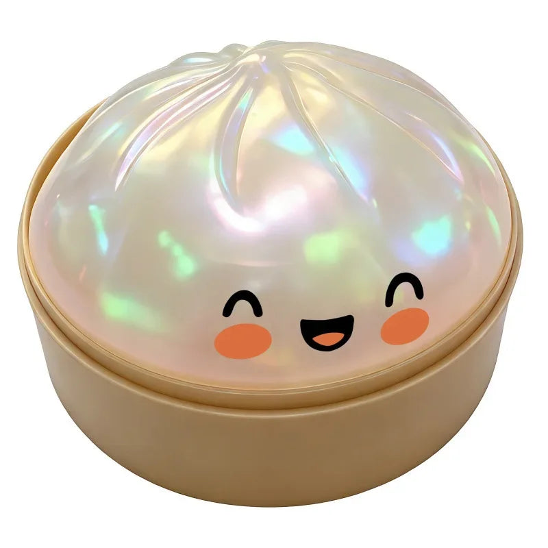 Colorful Dumpling Squishy Stress Relief Toy with Steamer Reusable Dough Ball Squeeze Rebound Sensory Fidget Toy Office Gift