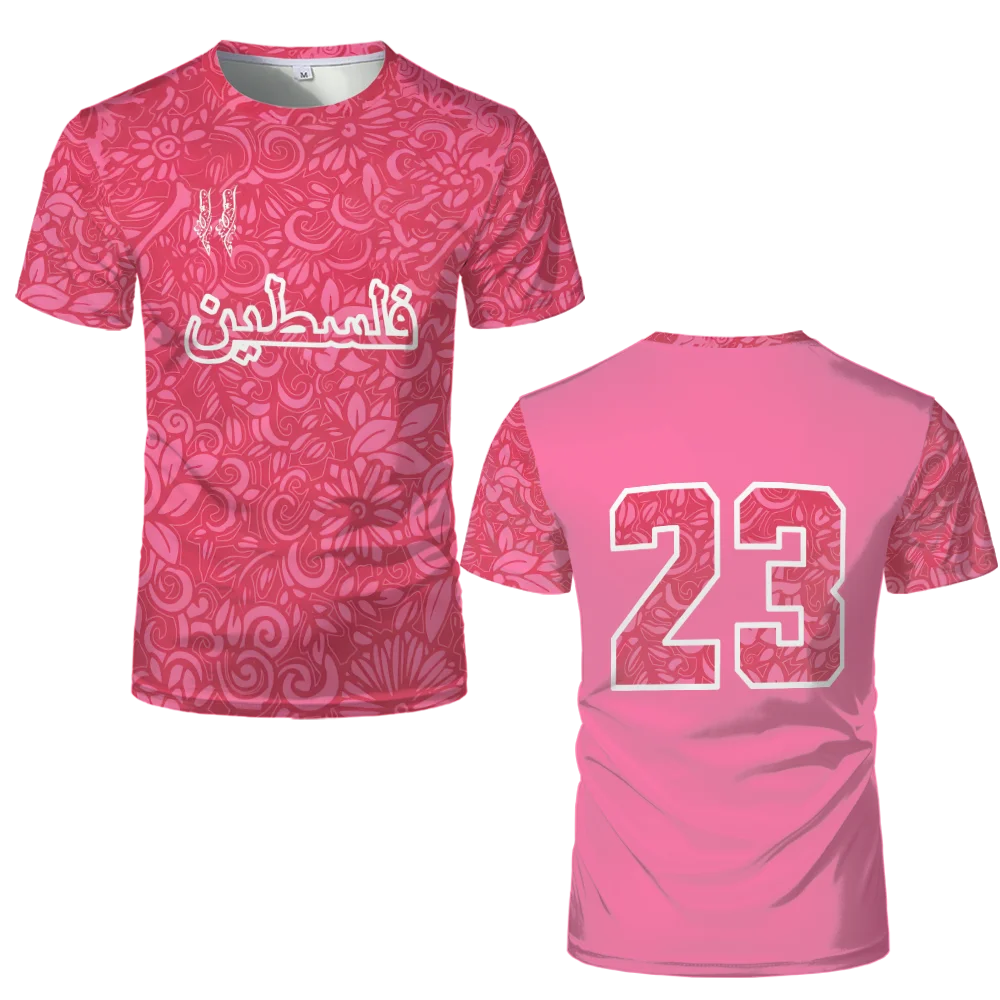 Palestine Football Jersey T Shirts Adult & Kids Light Luxury Digital Printed Soccer Uniforms Summer Mens Palestinian Flag Tees