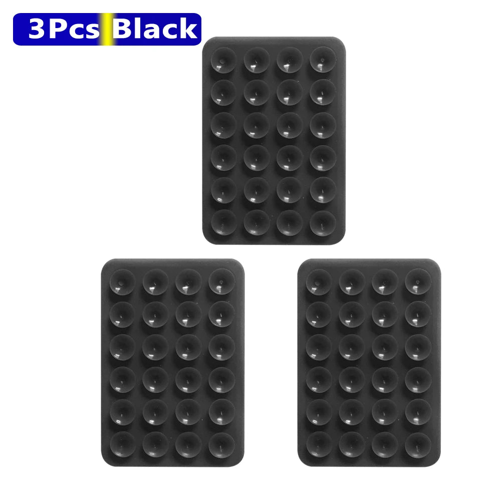 ANKNDO 3/5PCS Back Sticker Suction Cup Phone Holder Silicone Cup Mat Smartphone Wall Stand for Glass Ceramic Tiles Smooth Walls