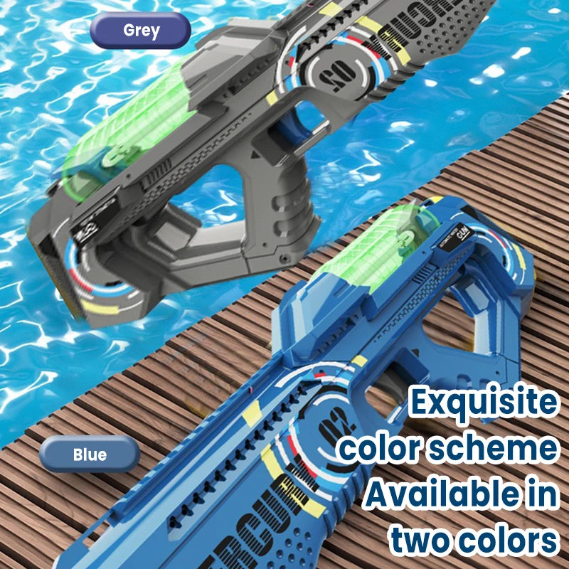 2025 Summer Electric Water Gun Children Toy Fully Automatic Continuous Shooting Water Gun with Sound Effects Luminous Efficacy