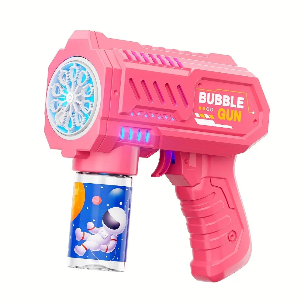 Bubble Gun, Automatic Bubble Machine Children No-spill bubble toy Portable Park Bubble Blower for Kids （without bubble solution）
