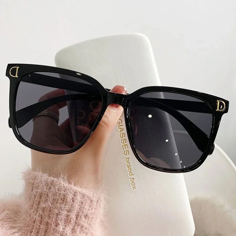 Large Frame Sunglasses for Women, UV Resistant Sunglasses for Women, Gradient Lenses for Women, High-end Anti Glare Sun Visors