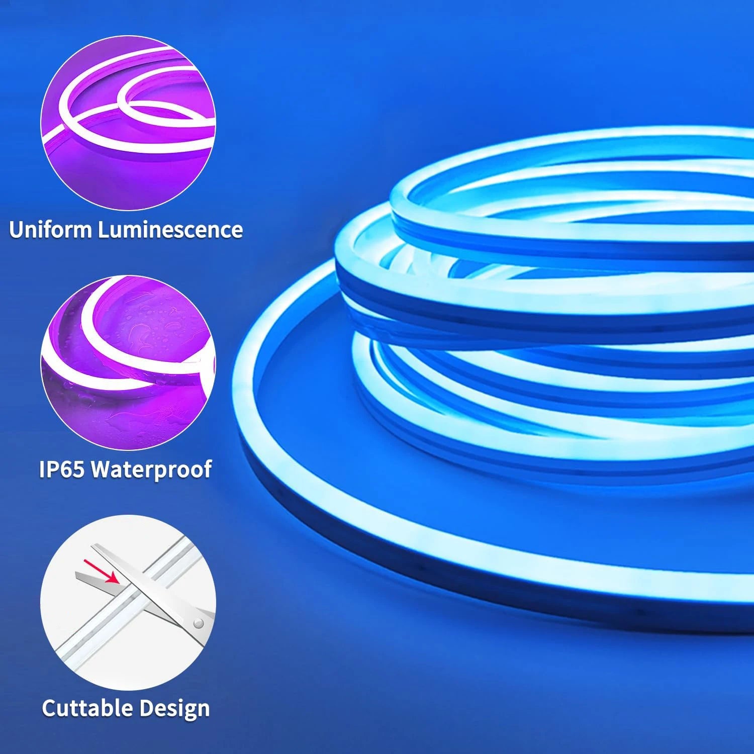 5V USB RGB Neon LED Strip Light 1M 2M 3M 4M 5M Waterproof LED Neon Strip With App and 44key Remote Control For Home Decor Lights