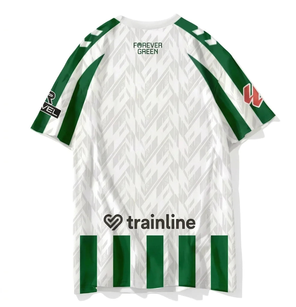 2026 Men Green White Striped Soccer Jersey Short Sleeve Quick Dry Football Shirt Breathable Sports T-shirt Team Training Uniform