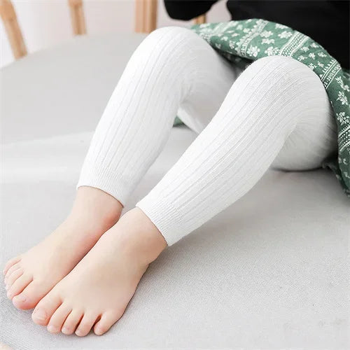 Kids Girl Knitted Pants Solid Leggings For Girls Tights Casual Children's Trousers Pantyhose For Girls Autumn Spring New