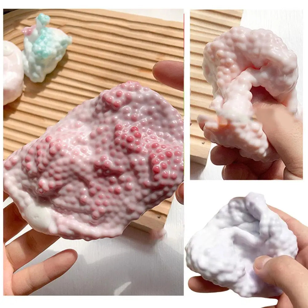 Slow Rising Squishy Ball Ice Skin Ultra Thin Super Soft Sticky Sensory Stress Relieving Toy Fidget Decompression Kids Teens Adul