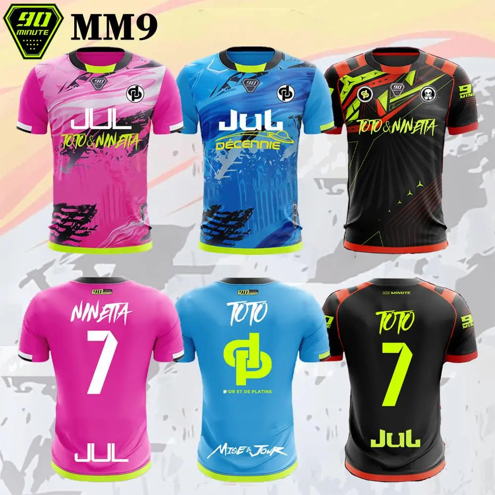 Maillot JUL Toto Ninetta Printed Jersey Men's and Women's Breathable Football T-Shirt Adult Children's Short-Sleeved T-Shirt