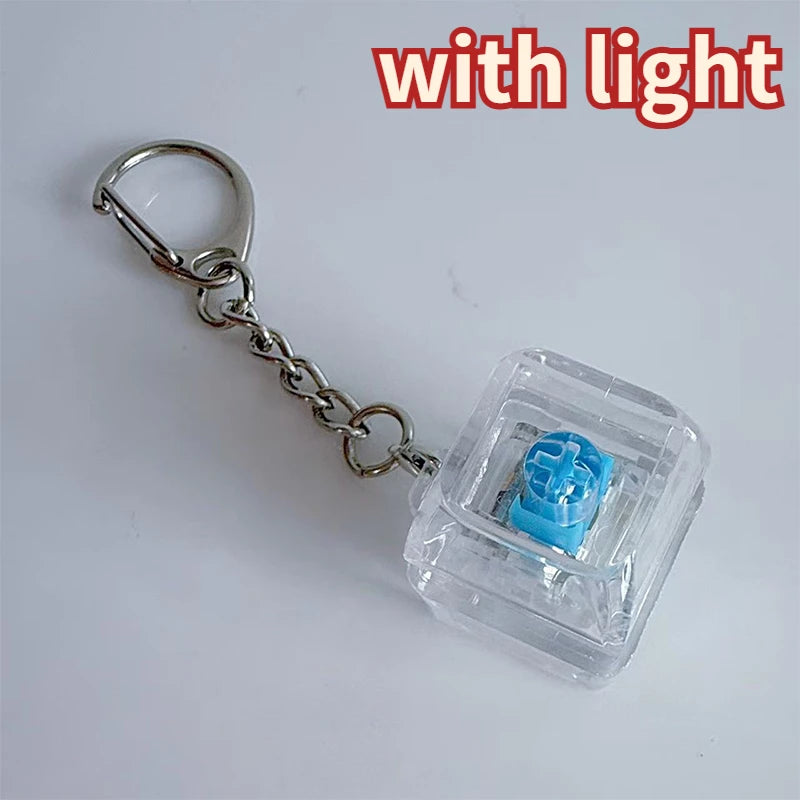 4/9 Keys Mechanical Keyboard Axis Tester LED Keyboard Key Toy Stress Relief DIY Button Keycap Fidget Keychain Toys Gift